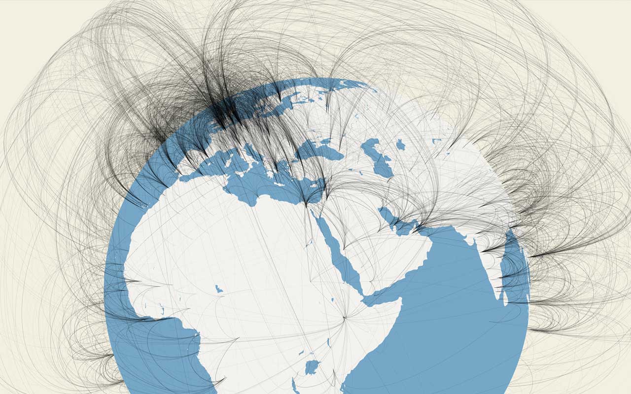 Network Earth - Global Network Science Visualization