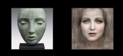 AI portrait trained on actor dataset showing stylized facial features