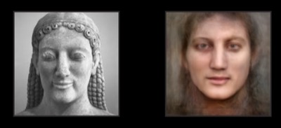 GAN-generated portrait with stylized facial reconstruction