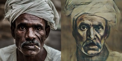 AI Portrait Transformation - before and after comparison