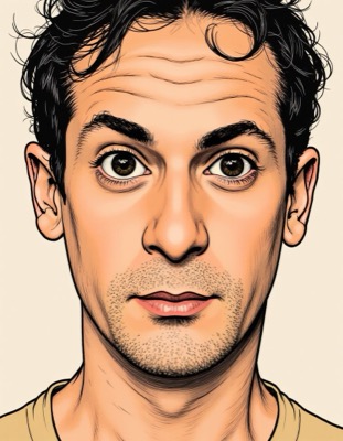 AI-generated caricature portrait in the style of renowned illustrators