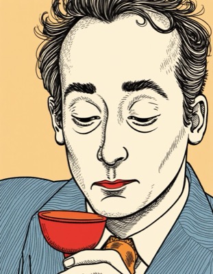 AI-generated caricature portrait in the style of renowned illustrators