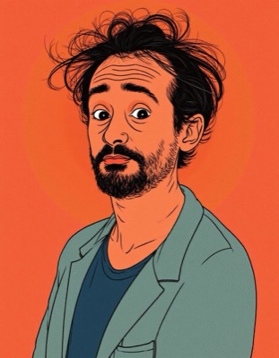 AI-generated caricature portrait in the style of renowned illustrators