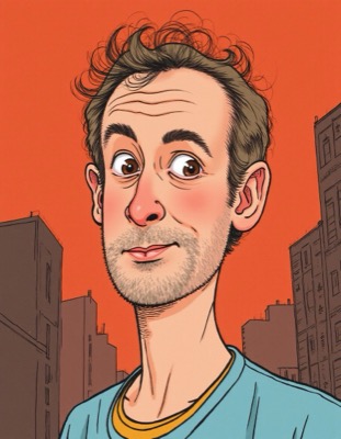 AI-generated caricature portrait in the style of renowned illustrators