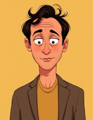 AI-generated caricature portrait in the style of renowned illustrators