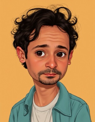 AI-generated caricature portrait in the style of renowned illustrators