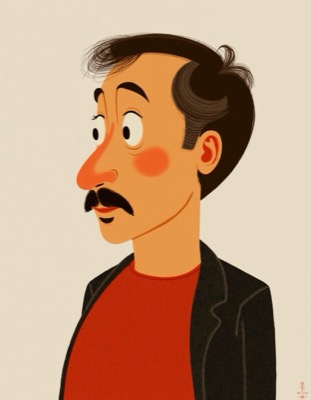 AI-generated caricature portrait in the style of renowned illustrators