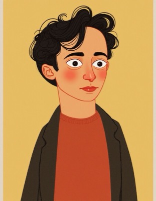 AI-generated caricature portrait in the style of renowned illustrators