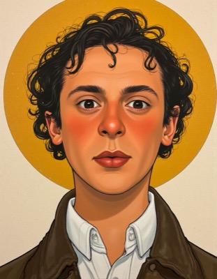 AI-generated caricature portrait in the style of renowned illustrators