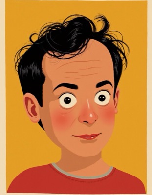 AI-generated caricature portrait in the style of renowned illustrators