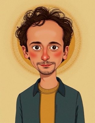 AI-generated caricature portrait in the style of renowned illustrators