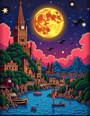 AI Artwork 1 - Papercut Style