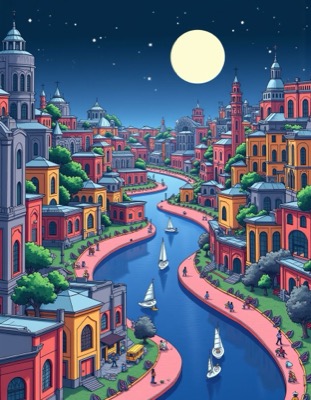 AI Artwork 5 - Line Art Style