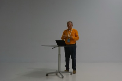 Understanding the Invisible installation at Ars Electronica 2023 - large-scale data art projection