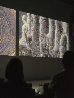 Understanding the Invisible installation at Ars Electronica 2023 - large-scale data art projection