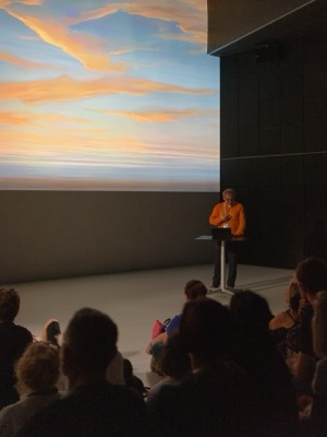 Understanding the Invisible installation at Ars Electronica 2023 - large-scale data art projection