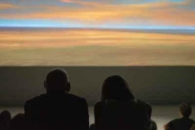 Understanding the Invisible installation at Ars Electronica 2023 - large-scale data art projection