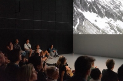 Understanding the Invisible installation at Ars Electronica 2023 - large-scale data art projection