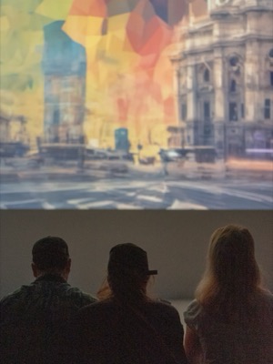 Understanding the Invisible installation at Ars Electronica 2023 - large-scale data art projection