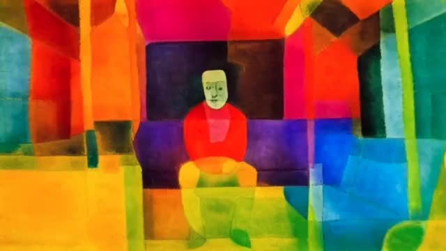 AI-generated abstract art with vibrant colors and neural network aesthetics